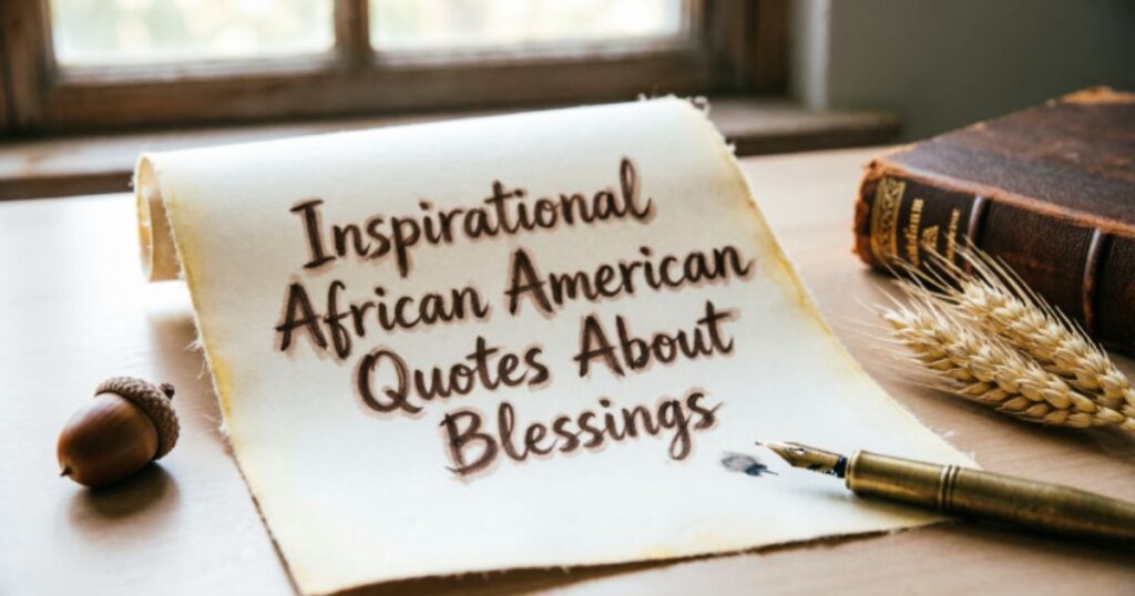 Inspirational African American Quotes About Blessings