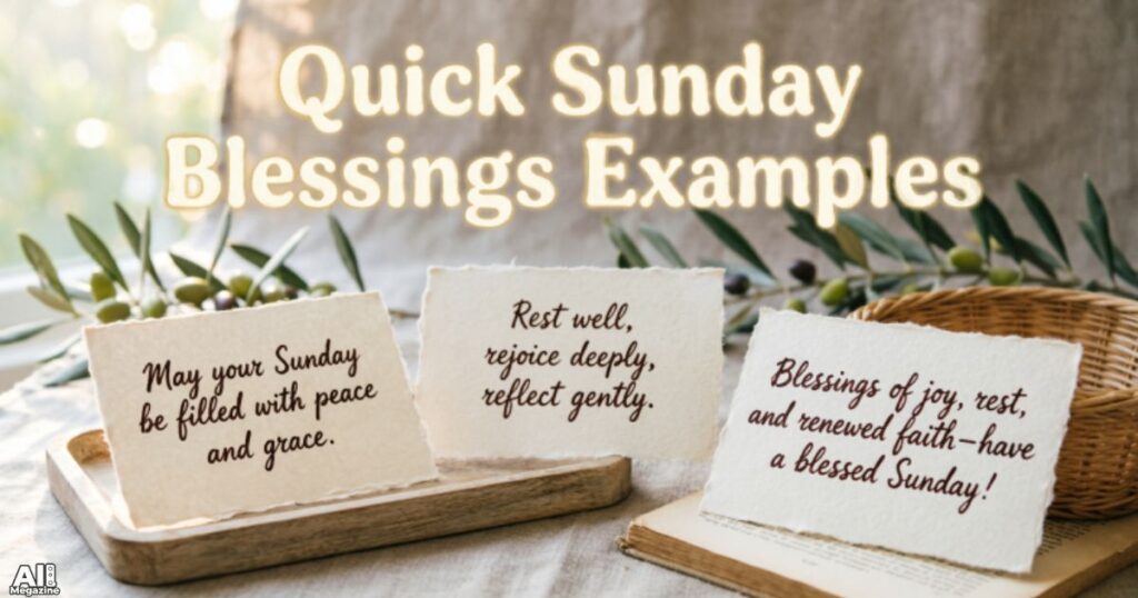Table: Quick Sunday Blessings Examples