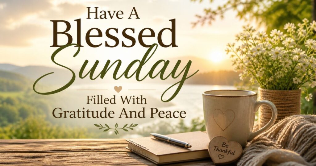 Have A Blessed Sunday Filled With Gratitude And Peace