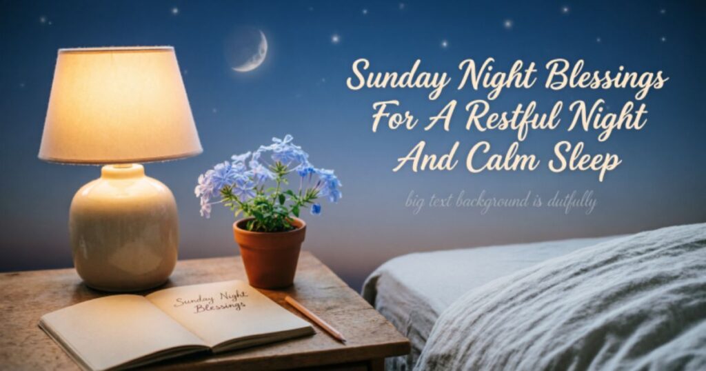 Sunday Night Blessings For A Restful Night And Calm Sleep