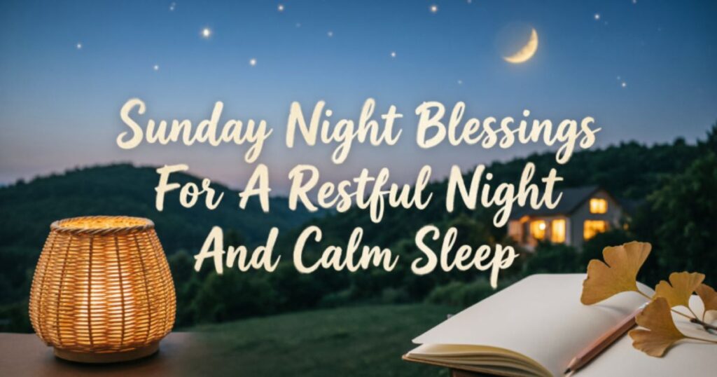 Sunday Night Blessings For A Restful Night And Calm Sleep
