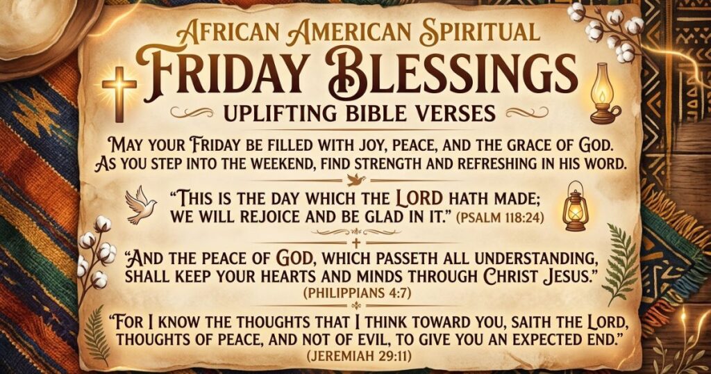 African American Spiritual Friday Blessings Bible Verses