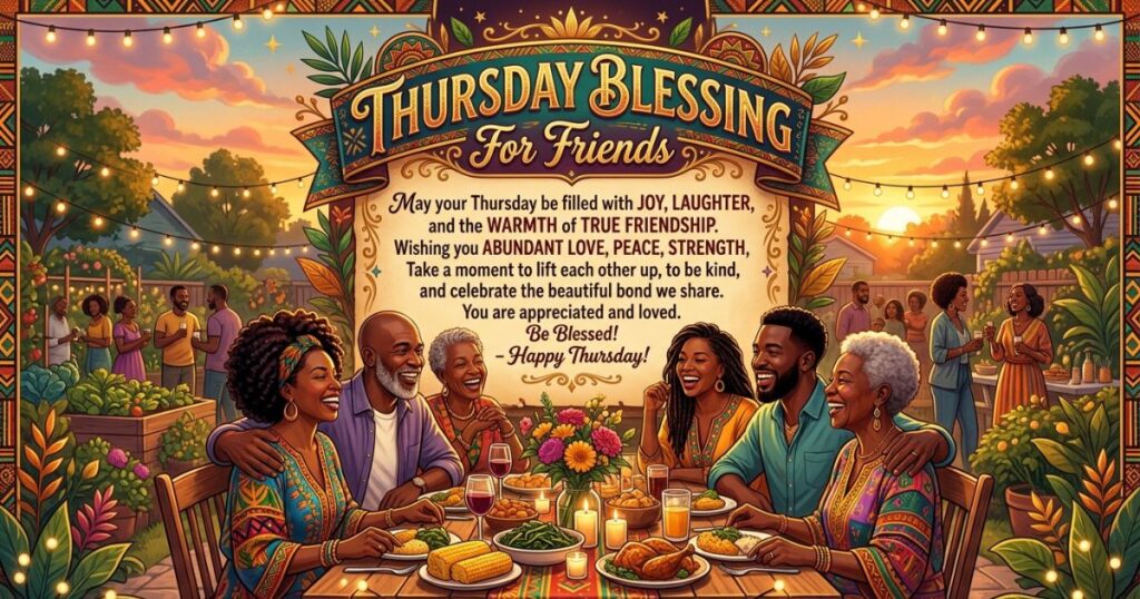 African American Thursday Blessing For Friends
