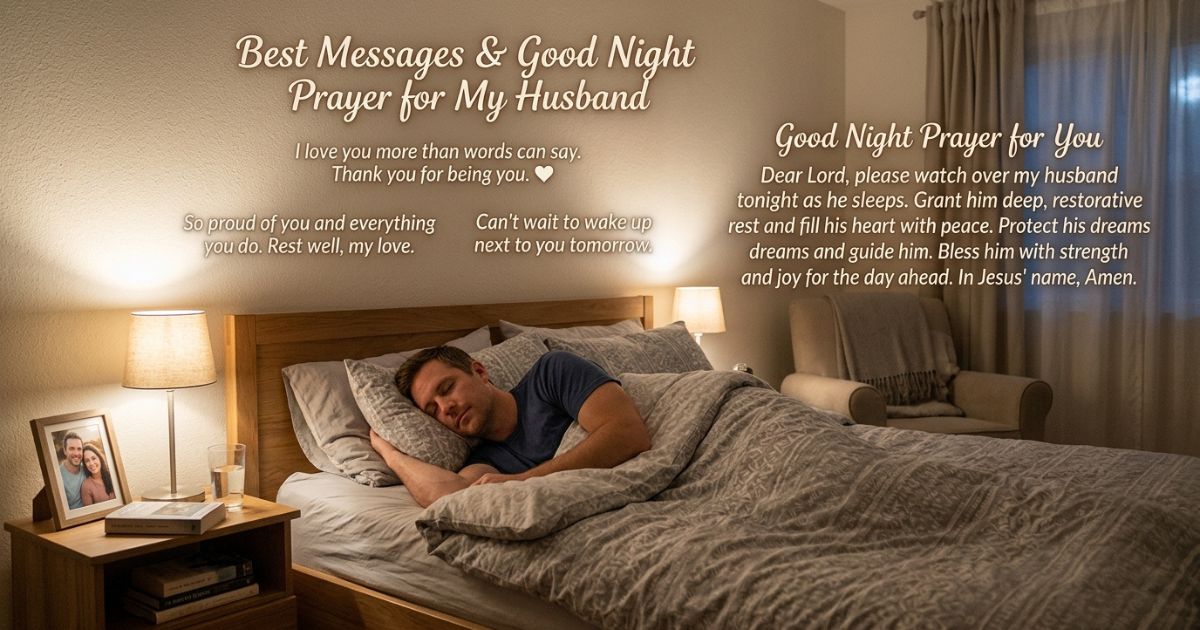 Best Messages and Good Night Prayer for My Husband