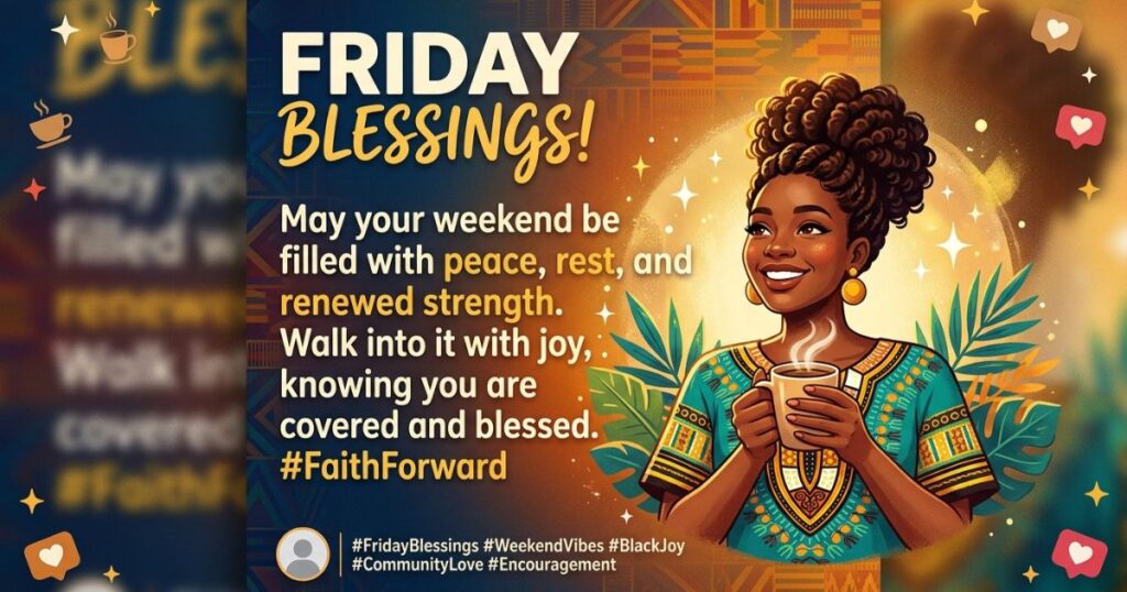 Encouragement African American Friday Blessings For Instagram