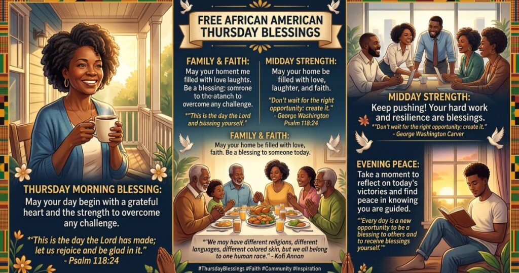 Free African American Thursday Blessings Images And Quotes