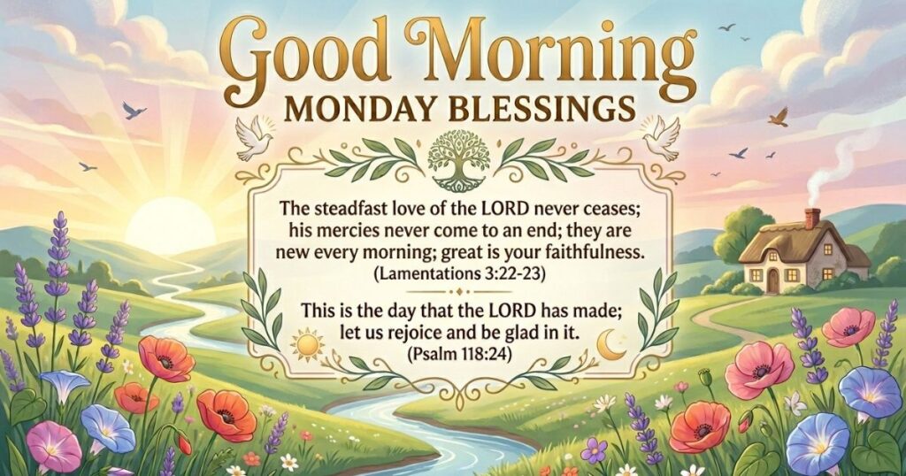 Good Morning Monday Blessings Bible Verses