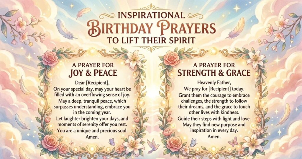 Inspirational Birthday Prayers To Lift Their Spirit