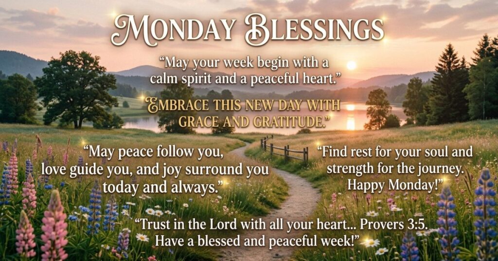 Inspirational Monday Blessings Quotes For A Peaceful Day