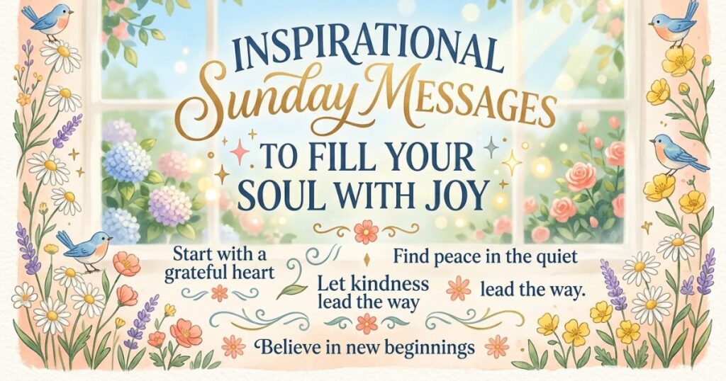 Inspirational Sunday Messages to Fill Your Soul with Joy