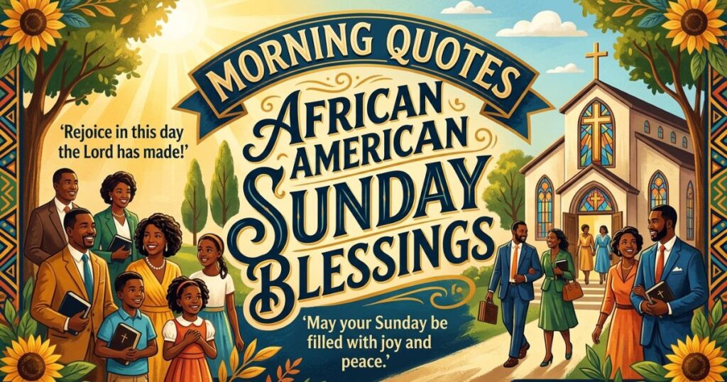 Morning Quotes African American Sunday Blessings