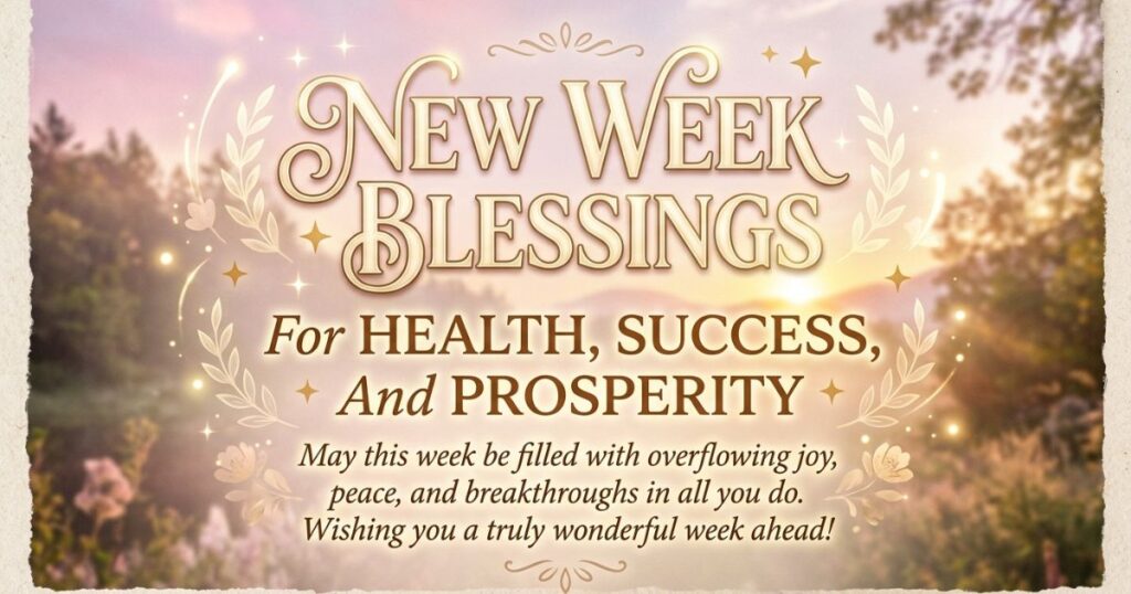 New Week Blessings For Health, Success, And Prosperity