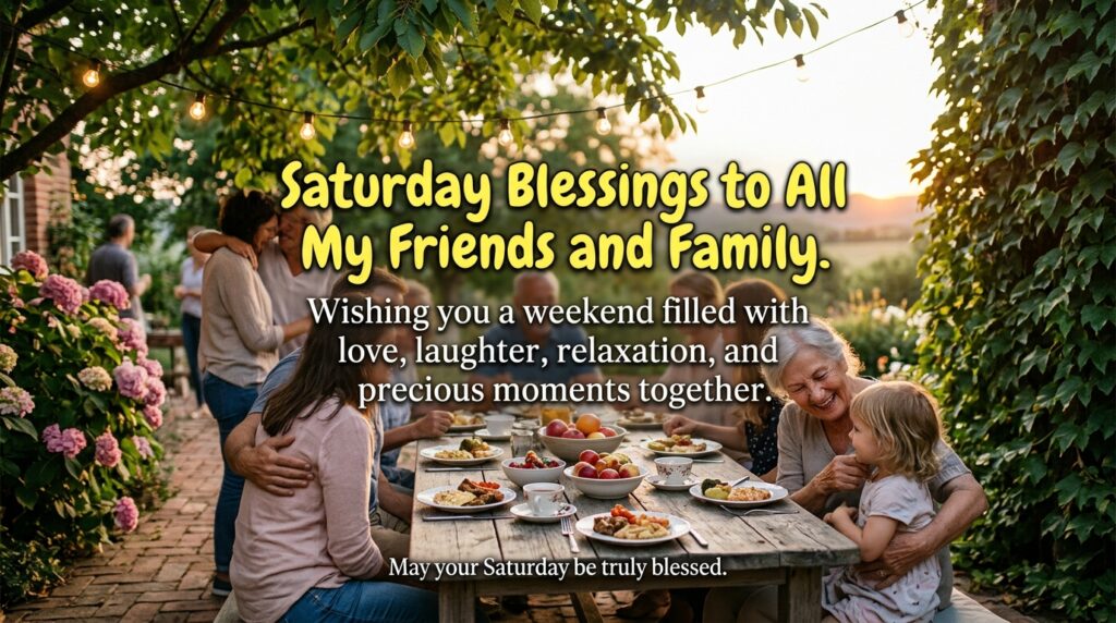 Saturday Blessings For Friends And Family Members