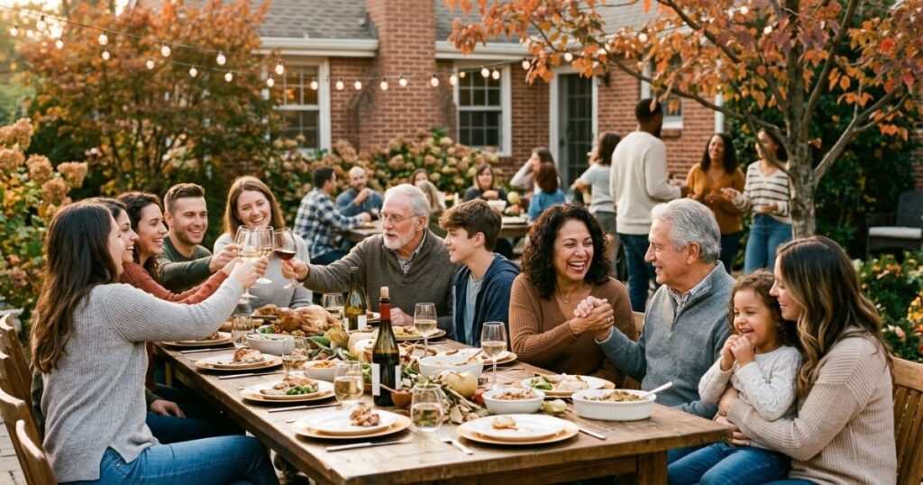 Thankful Connections With Friends And Family