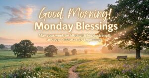 inspirational good morning monday blessings