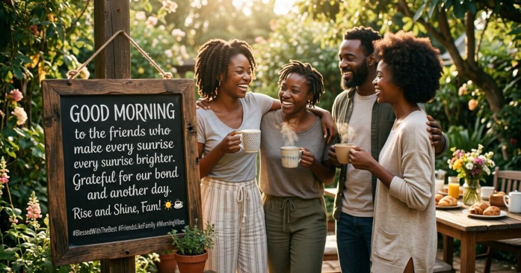 Black Good Morning Quotes For Friends