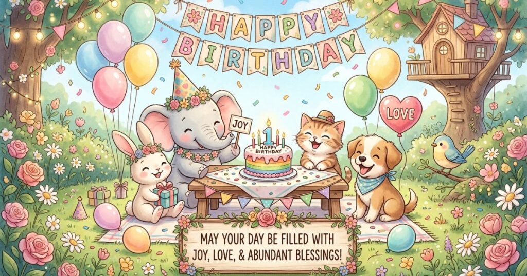 Cute Happy Birthday Blessings Images