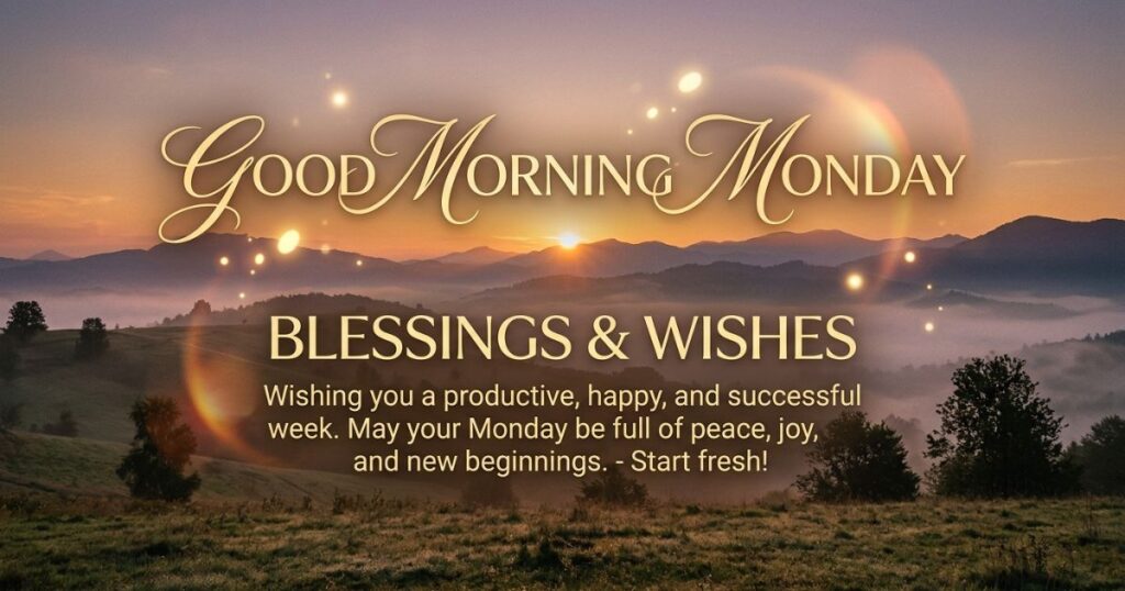 Good Morning Monday Blessings & Wishes