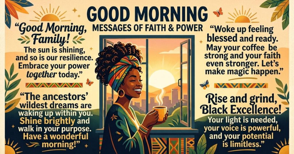 Positive Black Good Morning Quotes
